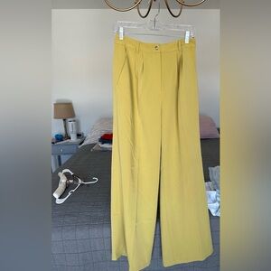 Chartreuse high waisted pants